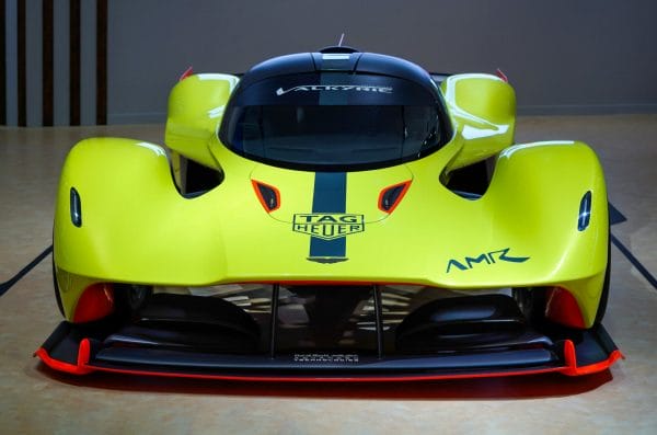 Aston Martin's Valkyrie from the front.